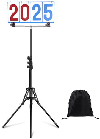 Purple River Manual Flip Scoreboard with Stand, Score Keeper for Outdoor/Indoor Games or Sports