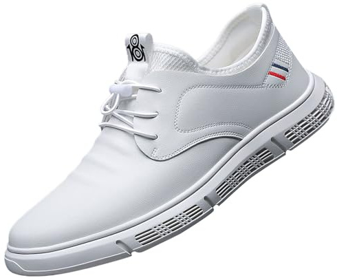 Arbetsskor för dam - Urbano skor snörning läderskor affärssko rund tå skor trendig sneaker halkfri sko plattform sneaker ortopedisk sko sko