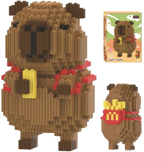 FCXVXCL Capybara Blocs de Construction, 1483 Pièces Mini Block Models Micro Briques, Mini Brique Figure Capybara, DIY Mini Blocs De Briques Jouet Set, pour Enfants Et Adultes Artisanat Fait Main