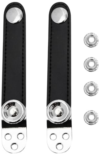 WHAMVOX Cinghia per Fisarmonica in Pelle di Bovino Nero con Fibbia in Metallo Doppio Strato, Facile da Installare e Compatta, Accessorio per Fisarmoniche con Soffietto