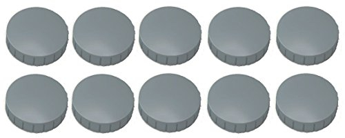 50 Magnete, Ø 24mm, Haftmagnete für Whiteboard, Kühlschrankmagnet, Magnettafel, Magnetwand, Magnet Rund grau