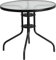 Flash Furniture Bellamy runder Tisch aus gehärtetem Glas, 80 cm