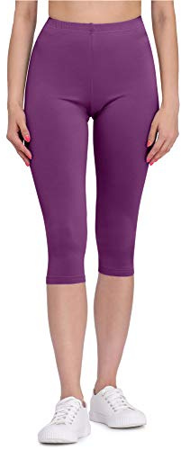 Bellivalini Leggings 3/4 in Viscosa Donna BLV50-148 (Porpora, XL)
