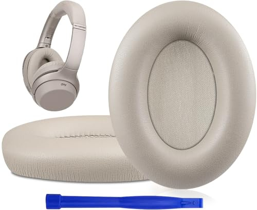 SOULWIT Proteinleder Ersatz Ohrpolster für Sony WH-1000XM3 (WH1000XM3) Over-Ear-Kopfhörern, Ersatzpolster mit weichem Proteinleder, Geräuschisolierung Memory-Schaum