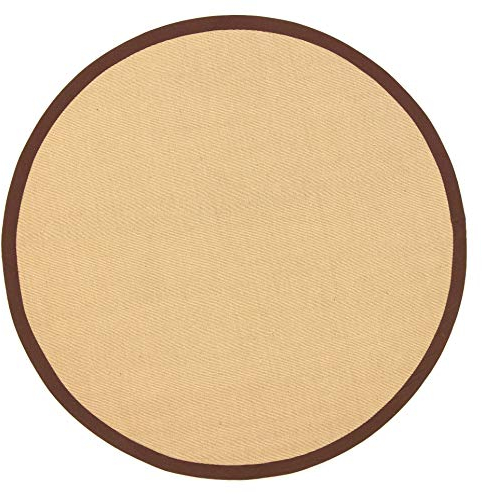 carpetfine Sisalteppich Rund Braun Ø 80 | Moderner Teppich für Wohn- und Schlafzimmer