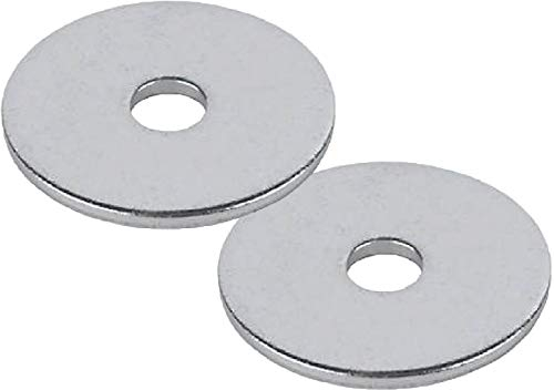 TERF® 100 Pcs Zinc Plated Steel M5 / 5mm X 20mm Flat Repairs Penny Washers Mudguard Fender Washer 5mm Hole and 20mm Out Side Large Diameter