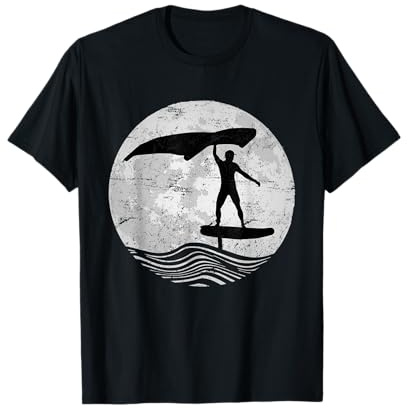 Wing Foil Pleine Lune Surfeur Wing Surf Film cadeau T-Shirt