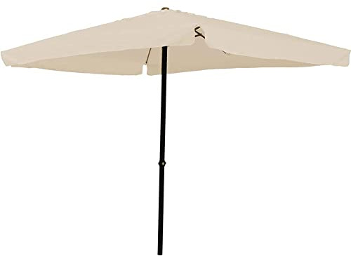 BAKAJI Ombrellone 3 x 3 Mt Quadrato da Giardino Palo Centrale Palo Acciaio Chiusura a Carrucola Sistema Air Vent Arredamento Esterno Gazebo Piscina Giardino Terrazzo Ambienti Esterni Ecru