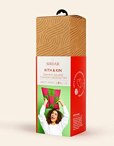 Granny fyrkantig kudde (rosa/grön)