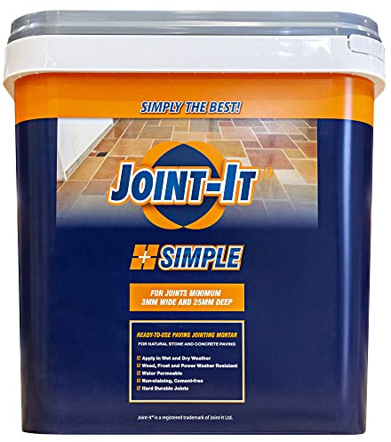 Joint-It Simple Grey – Better Polymeric Sand Alternative, Haze-Free Patio Jointing Sand for Flagstones and Pavers, Wet Application Paver Joint Sand 44lbs, Grey
