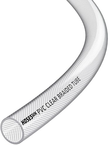 19 mm (3/4 tum) ID PVC klar förstärkt flätad luft, vatten, olja, gas, matflexibelt plastslangrör 10 meter
