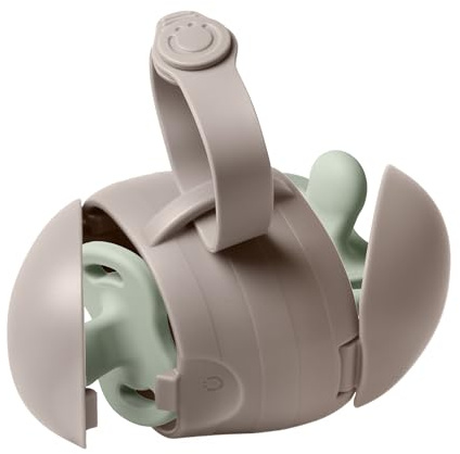 Ubbi On-The-Go Dual Pacifier Holder, Baby Pacifier Case with Strap, Taupe