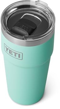 YETI Rambler 20 oz Stackable Tumbler, Stainless Steel, Vacuum Insulated with MagSlider Lid, Seafoam