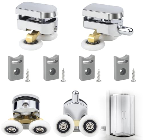 Duschtürrollen Duschtür Rollen 23mm Duschtür Rollen Ersatzteile 4pcs Ersatzrollen für Duschtüren Duschkabinen Rollen Ersatzteile Passend für Glastüren 4-6mm (23mm 4pcs)