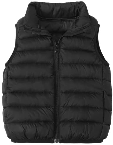 Hovershoes Kids Padded Gilet Winter Warm Puffer Vest for 3-10 Years | Unisex Sleeveless Windproof Body Warmers, Lightweight Waistcoat, Boys Girls Outwear with Pockets for School and Outdoor Play