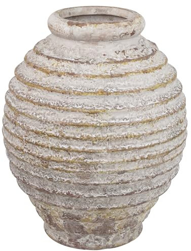 Jersinwei Ceramic Rustic Vase for Decor - 8.4Inch Farmhouse Vases - Decorative Vase for Home Decor, Living Room, Table, Boho - Vintage Tile