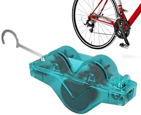 Pulitore per catena della bicicletta – Strumento professionale per la pulizia della catena della bicicletta, struttura durevole in acciaio ABS-PP-PA, di circolazione riutilizzabile, per