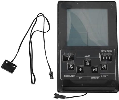 Gettimore Vogatore contatore con monitor elettronico per tempo, distanza, calorie, SPM, colpi e pulsazioni, nero, 172 x 110 x 35 mm, alimentato da 2 batterie AAA