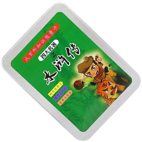 WGFOIP Cartes de Connaissances Nouvelles pour L'apprentissage éducatif, Cartes Interactives Amusantes pour Comprendre Quatre Romans Chinois Célèbres pour Enfants, 1 Boîte, Matériel en Papier Sûr