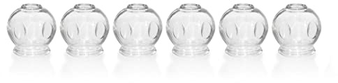 Schröpfgläser aus Glas | Feuer Schröpfen | 6er Set | verschiedene Größen (ca. 4,5cm Ø)