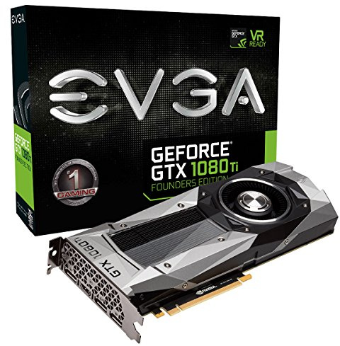 EVGA GeForce GTX 1080 Ti FOUNDERS EDITION GAMING, 11GB GDDR5X, LED, DX12 OSD Unterstützung (PXOC) Grafikkarte 11G-P4-6390-KR