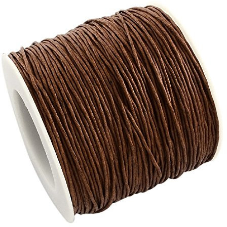 L'attrape-rêve Cordon Marron foncé en Coton ciré, épaisseur 1 mm, Longueur 5 mètres