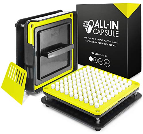 ALL-IN Riempitore per Capsule (Misura 1) - Produca le Capsule Vuote da Riempire, Usa Gelatina o Vegane - Chiaramente Spiegato nel Video