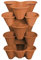 VTL® 6 x STRAWBERRY PLANTER -STACKED IN TRIOS - GARDEN PLANTS PLASTIC POT -TERRACOTTA