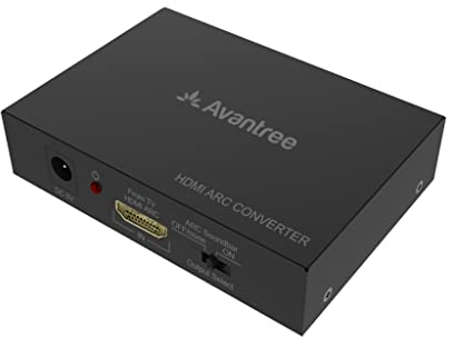 Avantree HAX05 - HDMI ARC Convertitore per audio TV di alta qualità con funzionalità pass-through, uscita audio ottica e analogica e supporto CEC…