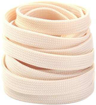 Boolavard 2 par premium platta skosnören för sneakers, skosnören för sneakers, atletiska skosnören 8 mm breda, BEIgE, 100