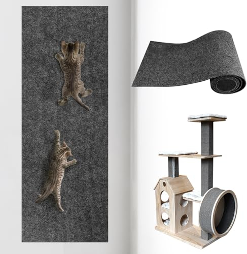 Selbstklebend Kratzbretter Katze Kratzteppich Katze Kratzmatte Katze Wand Teppich Katzen Kratzbrett Katzen Kratzwand(200cmx40cm/78.7 * 15.7 Zoll)