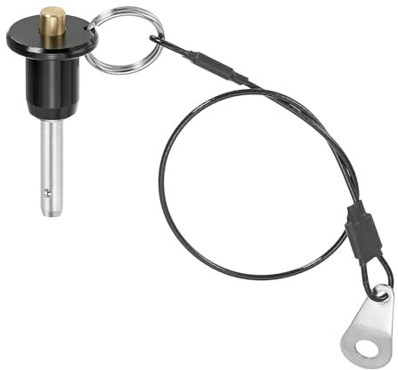 PATIKIL Broche de dégagement rapide 3/16 x 0.59, Broche de verrouillage à billes en acier inoxydable 304 Broches de localisation de sécuritéavec bouton-poussoir 25 cm (5 x 15 mm)