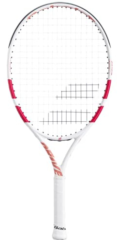 Babolat - Raquette de Tennis Modèle Drive Junior, TU, Bleu/Rouge, Légère, Grip Conçu pour Petites Mains, Plan de Cordage 16x19 Ouvert 16x17, en Graphite et Aluminium, Idéale pour Enfants 125-135 cm
