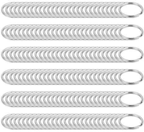HUAZIZ Lot de 200 porte-clés doubles boucles de 20 mm, connecteurs pour bijoux, bracelets, petites bagues en métal, boucles d'oreilles, artisanat (argent)