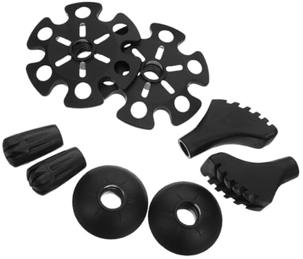 HEMOTON 8 set Puntali per Bastoncini Trekking Protezioni Antiscivolo per Bastoni Passeggio Accessori per Escursionismo con Cestini e Neve Compatibili con Bastoni Standard