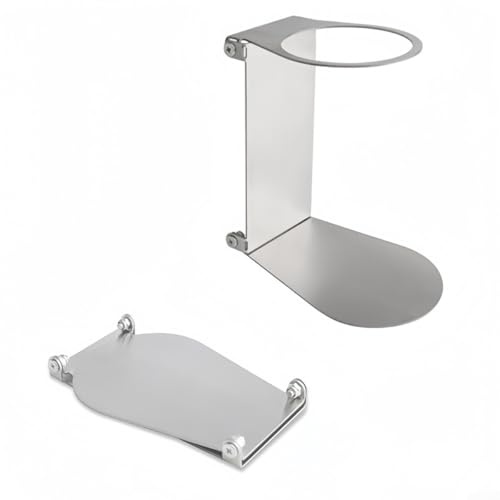 AugustknowU Soporte portátil plegable de acero inoxidable para filtro de café compatible con cafeteras y sistemas de preparación de viaje