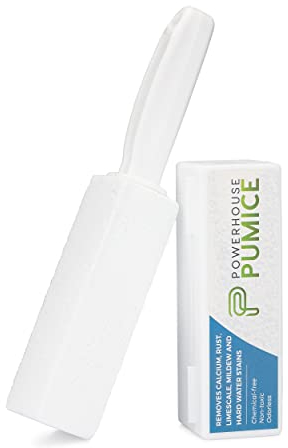 Der Bimsstein-Toilettenschüsselreiniger von Powerstone mit Griff ist eine zuverlässige und schonende Lösung zum Entfernen von Kalkablagerungen und harten Wasserflecken auf verschiedenen Oberflächen.