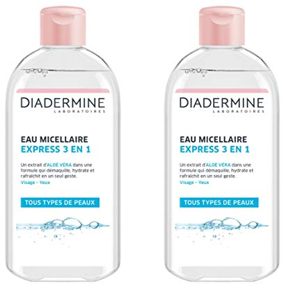 Diadermine - Express 3-in-1 Mizellenwasser, 400 ml, 2 Stück