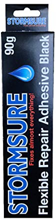 Stormsure Flexible Repair Adhesive 90g Black Kleber, Schwarz, 180mm x 48mm x 38mm
