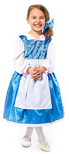 Little Adventures Beauty Day Dress with Bow Costume (Medium Age 3-5) - Machine Washable Child Pretend Play and Party Dress with No Glitter