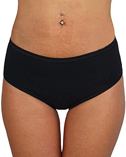Cotonella Slip Midi Donna in Cotone Elasticizzato Art. 3940 - Confezione da 6 Pezzi - Colori Bianco E Nero - 6 Pezzi Nero 4