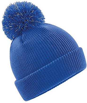 Beechfield Childrens/Kids Reflective Bobble Beanie (One Size) (Bright Royal)