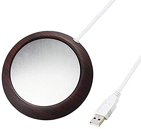 USB Coffee Warmer for Office/Home Use Cup heater Light-Wood (Dark wood)