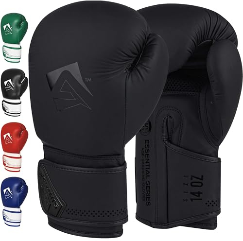 AQF Boxhandschuhe, Kunstleder Boxsack Handschuhe für Herren Frauen 8–16 Oz