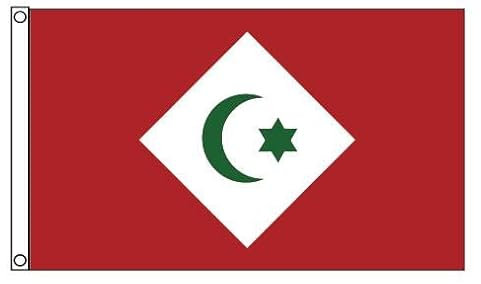 Stormflag Drapeau Maroc Rif independantiste du 90x150cm Drapeau Rif indépendantiste au Maroc 3x5ft polyester 90g avec œillets et Double couture