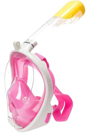 Vitare Maschera da Snorkeling per Adulti e Bambini, Maschera Subacquea Integrale Tecnologia Antiappannamento, Maschera da Mare con Supporto per Fotocamera, Maschera da Sub per Immersioni