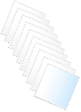 WSU Lights 10x LED Panel, Deckenleuchte, 60x60cm, 4000lm, 6000K, 36W, inkl. Trafo, Rasterleuchten, Einlegeleuchte, Büroleuchten (6000K, 10 Stück)