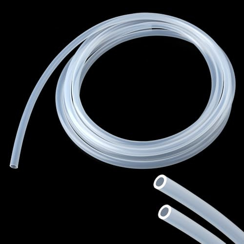 Silikonslang 4 m längd, flexibel silikonslang livsmedelssäker, 8 mm ID x 10 mm OD transparent silikonslang, klart vatten luftrör för pumpöverföring