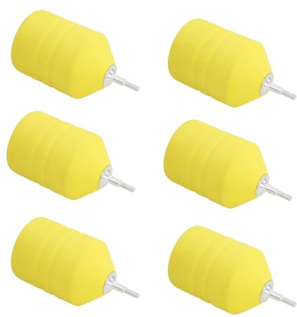 HXCSYC 6PCS Soft Foam Arrowheads, Game Practice Broadheads for 6.2mm Arrow, for Archery Combat Game CS Shooting Practic(Yellow)