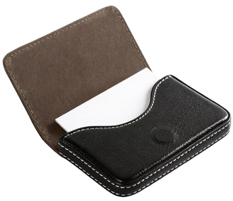 SRLWMYI Étui pour cartes de visite en cuir synthétique fin pour homme et femme